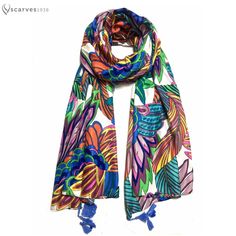 Festival Scarf, Hippie Scarf, Sewing Hand, Feather Scarf, Festival Scarves, Festival Mode, Paisley Shawl, Rainbow Scarf, Large Feathers