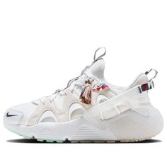 (WMNS) Nike Air Huarache Craft 'White Multi Patch' FN8915-141 Nike Air Huarache Craft, Nike Air Pegasus, Foam Posites, Nike Air Huarache, Air Huarache, Nike Fashion, Nike Dunk Low, Sneaker Collection, Nike Dunks