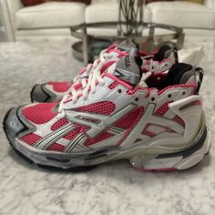 [Authenticated] [Welcome Back Sale!] "Balenciaga Runners In Pink" Condition - New Accepting Offers Now! Everything Authentic Proven! Shop With Confidence & Great Customer Service #Balenciaga #Balenciagatrack #Trackrunners #Designer #Balenci Pink Balenciaga Sneakers, Pink Balenciaga, Track Runners, Balenciaga Runners, Pretty Sneakers, Pretty Shoes Sneakers, Balenciaga Sneakers, Balenciaga Track, Balenciaga Shoes