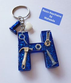 a keychain that has some type of object on it