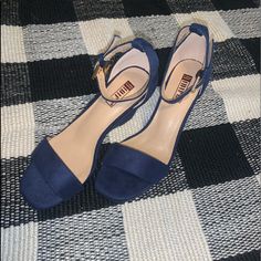 Brand New Navy Blue Heels. Pink Platform Heels, Navy Blue Heels, Size 12 Heels, Mary Jane High Heels, Purple Heels, Black Strappy Sandals, Suede High Heels, Open Toe High Heels, Ankle Strap Shoes