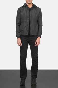 The jacketis designed with functionality in mind; made with water resistant material and has elastic cuffs. Bespoke Jacket, Best Leather Jackets, Jacket For Men, Atlanta Georgia, Nice Leather, Leather Jacket Men, Biker Jacket, Windbreaker Jacket, Natural Leather