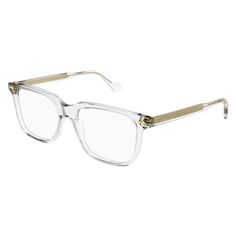 017 - Crystal - Transparent Gucci Eyeglasses, Metal Core, Gucci Glasses, Tortoise Color, Gucci Logo, Top Design Fashion, Classic Decor, Eyeglass Case, Sunglasses & Glasses