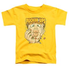 Dubble Bubble Pucker Ups - Kid's T-Shirt (Ages 4-7) Kid's T-Shirt (Ages 4-7) Dubble Bubble Dr Fate, Dubble Bubble, Logo Yellow, Land Before Time, Yellow Tees, Movie T Shirts, Toddler Tees, Vintage Movies, Toddler Sizes