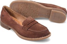 From the soft leathers and suedes finished by hand to leather-covered cushioned footbeds, Marlo�s full of details you�ll appreciate. Suede Loafers Women, Dark Brunette, Shoes And Boots, Born Shoes, Suede Loafers, Leather Cover, Shoe Sale, Soft Leather, Final Sale