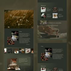 an image of a website design for a tea company