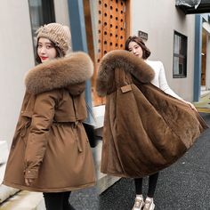 Farbe: Grün, Schwarz, Kaffee, Blau, Auburn, Grün 1, Khaki, Rosa, Weiß; Größe: M, L, XL, XXL, XXXL Womens Parka Winter, Winter Jackets Women Parka, Snow Wear, Wool Winter Coat, Fur Collar Coat, Parka Women, Parka Style, Long Parka, Womens Parka