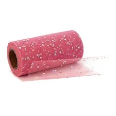 a roll of pink paper with glitter on it