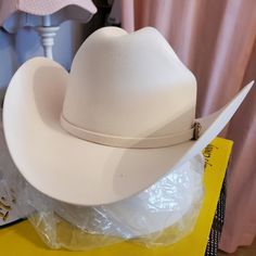 Twinstone 6x Cattleman Sinaloa Junior Western Cowboy Hat White. 7 3/4 Twinstone Collection Made Of 100% Rabbit Fur 6x Quality 3 1/2" Or 4" Brim 4 3/8" Cattleman Crown Sinaloa Flange White Western Hat For Formal Occasions, White Western Formal Hat, Cowboy Hat White, Western Cowboy Hats, Rabbit Fur, Cowboy Hat, Western Cowboy, Cowboy Hats, Accessories Hats