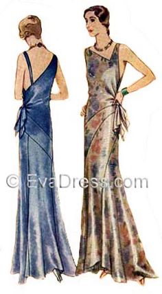 Originally by McCall, this is a sophisticated gown with many pieces laying on… Evening Dress Sewing Patterns Vintage4me2, 1930’s Womens Evening Dresses, 50s Evening Gown Sewing Patterns, 1930’s Cocktail Dress, 1930s Evening Dress Patterns, 1930 Backless Dress, 1923s Evening Dress, Evening Gown Pattern, Vintage Fashion 1930s