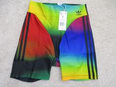 Adidas GD2493 Paolina Russo Biker Women Tight Shorts Rainbow - Small. New with tags. Multicolor Stretch Biker Shorts For Workout, Stretch Multicolor Biker Shorts For Workout, Casual Fitted Biker Shorts For Cycling, Adidas Fitted Sports Shorts, Trendy Adidas Sports Activewear, Fitted Adidas Sports Shorts, Sporty Multicolor Biker Shorts For Sports, Trendy Adidas Activewear For Sports, Multicolor Stretch Biker Shorts For Sports