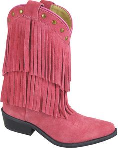 Smoky Mountain Kid's Wisteria Fringe Western Boots, Pink Girls Cowboy Boots, Cow Girl Boots, Pink Suede Boots, Fringe Cowboy Boots, Boots For Kids, Girl Boots, Cute Cow, Kids Boutique Clothing, Smoky Mountain