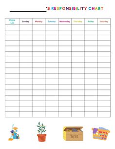 a printable worksheet for kids with the words's repositionity chart