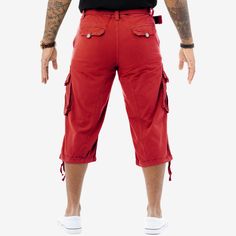 These classic below knee cargo shorts from XRAY are constructed with quality and durable materials for long-lasting comfort and breathability. Red Shorts With Side Pockets, Red Sports Pants For Summer, Casual Red Bottoms With Multiple Pockets, Red Cotton Sports Pants, Red Casual Bottoms With Multiple Pockets, Casual University Red Shorts For Streetwear, Red Summer Pants With Side Pockets, Red Summer Bottoms For Outdoor, Red Summer Outdoor Bottoms