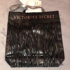 Victoria’s Secret Carry Bag With Tassels Nwt See Pics For More Detail Cheap Elegant Victoria's Secret Shoulder Bag, Pom Pom Tote Bag, Gold Tote Bag, Cooler Tote Bag, Bag Quotes, Mesh Tote Bag, Victoria Secret Tote Bags, Victoria Secret Angels, Victoria Secret Bags