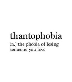 the words thantophobiaa in black and white are shown on a white background