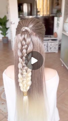 Argentea Lo 🇮🇹 on Instagram: "Simple, easy and quick, one of the summer hairstyles I love most 🥰
Do you like? 👍🏻 or 👎🏻? 

#braidsformyhair #braids #braidsbraidsbraids #braidtutorial #waterfallbraid #frenchbraid #dutchbraids #twistbraids #hairtutorial #hairvideos #hairgoals #hairideas #hairglamvideos #hairtips #hairhack #summerhair #backtoschool #easyhairstyles #creativehairstyles #peinados #trenzas #trecce #acconciature #ponytail #braidedhairstyles #ponytail #halfuphalfdownhairstyle" Waterfall Braid, Girls Braids, Half Up Half Down Hair, Dutch Braid, Creative Hairstyles, French Braid, Hair Dos