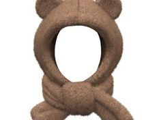 a brown teddy bear wearing a hat and scarf