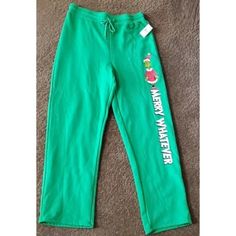 New With Tags~ Never Worn! Juniors The Grinch Who Stole "Merry Whatever" Sweat Pants Pajamas Juniors Size Large Or 2x Grinch Sweat Pants, Cotton Pants For Christmas Loungewear, Cotton Lounge Pants For Christmas, Christmas Cotton Loungewear Bottoms, Christmas Cotton Pants, Merry Whatever, Grinch Pajamas, Womens Pj Sets, Adult Onesie Pajamas