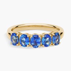 Complete your style with this elegant statement ring defined by five brilliantly blue oval-cut sapphires shimmering in a beautiful row. Oval Sapphire Ring, Blue Nile, Precious Gemstones, Statement Ring, Oval Cut, Sapphire Ring, Fashion Rings, Statement Rings, Gemstone Jewelry