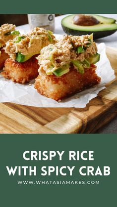 crispy rice with spicy crab is an easy appetizer to serve at any party