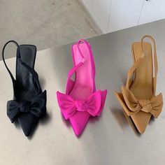 Peach Shoes, Bow High Heels, Party High Heels, Fashion Shoes Flats, Strappy Shoes, Green Heels, Loafer Shoes Women, Butterfly Knot, Suede Fashion