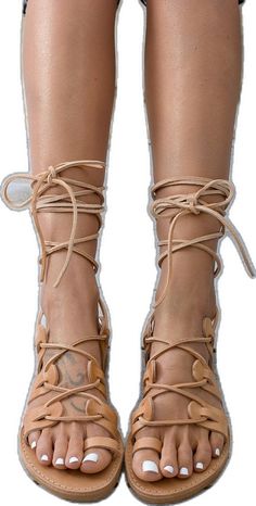 Spring Brown Leather Lace-up Sandals, Trendy Closed Toe Lace-up Sandals For Vacation, Spring High Heel Lace-up Sandals With Straps, Lace-up Strappy Sandals For Spring, Spring Leather Lace-up Flat Sandals, Spring Leather Lace-up Sandals With Flat Heel, Leather Lace-up Flat Heel Sandals For Spring, Leather Lace-up Sandals With Flat Heel For Spring, Adjustable Strap Lace-up Sandals