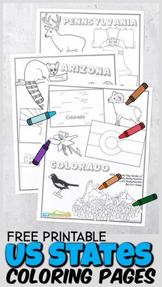 the free printable us states coloring pages for kids to color and learn how to use them