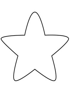 a star shaped outline on a white background