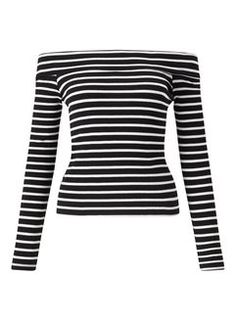 Stripe Long Sleeve Bardot Top Off Shoulder Long Sleeve Top, Bardot Top, Stripe Long Sleeve, Long Sleeve Striped Top, Long Sleeve Jersey, Striped Long Sleeve