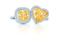 Tiffany & Co, yellow and white diamond rings Colored Stone Engagement Rings, White Diamond Rings, Yellow Jewelry, Sapphire Engagement Ring Blue, Tiffany Jewelry, Martha Stewart Weddings