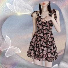 Grunge Mini Dress, Floral Grunge, Pastel Kawaii, Mori Girl Fashion, Fairy Dresses, Fairy Clothes, Cottagecore Fashion, Soft Girl Aesthetic