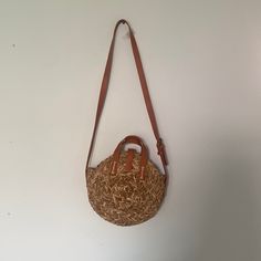 Obsessed With This Cute Little Straw Crossbody Bag Or Handwoven Picnic Tote Is A Beautiful Emphasize To Your Everyday Casual Attire. A Versatile Summer Bag. Brown Summer Satchel For Vacation, Brown Satchel For Summer Vacation, Brown Satchel For Summer Beach Outings, Brown Satchel For Summer Travel, Summer Brown Crossbody Beach Bag, Beach Season Satchel With Adjustable Strap For Vacation, Vacation Satchel With Adjustable Strap For Beach Season, Vacation Beach Satchel With Adjustable Strap, Summer Natural Satchel With Detachable Strap