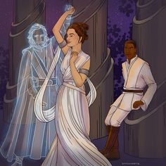 an image of a man and woman in star wars