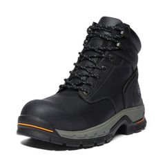 Timberland PRO Men's Stockdale Alloy Toe Work Boot - Black Microfiber - TB11064A001 This Item Ships FREE! Looking for a good, reliable pair of work boots? Our Stockdale safety-toe boots use lightweight Raptek microfiber to protect and perform during long hours on your feet. Premium Raptek microfiber uppers for extreme durability and protection Alloy safety toe shaped on TiTAN last for protection and a superior fit GripMax heel and forepart center pods for advanced underfoot performance Cement co Construction Boots, Hard Working Man, Timberland Pro, Work Boot, Work Safety, Safety Shoes, Work Boots, Natural Leather, Heat Resistant