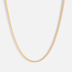 Parisian rope chain necklace in 18k gold vermeil.. 18k gold vermeil (.925 sterling silver) 16'' length + 2'' extension 3mm width Adjustable 14k Yellow Gold Rope Chain Necklace, 14k Gold Rope Chain Necklace With Cable Detail, Yellow Gold Rope Chain Necklace Gold Plated, Classic Yellow Gold Adjustable Rope Chain Necklace, Yellow Gold Rope Chain Necklace In Gold Plated, Yellow Gold Plated Necklace With Rope Chain, Classic Gold Rope Chain Necklace With Adjustable Chain, Yellow Gold Plated Rope Chain Necklace, Classic Yellow Gold Wheat Chain Rope Necklace