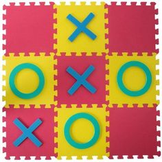 an image of a play mat with letters and symbols on it for children to play