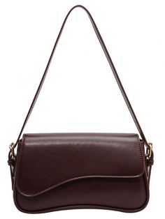 Womens Vintage Solid Crossbody Bags Casual Trendy Shoulder Bags Daily Office Bags Coffee Brown Casual,Elegant,Preppy,Vintage,Fashionable,Minimalist   PU Leather Plain Messenger Bag   Women Bags, size features are:Bust: ,Length: ,Sleeve Length: Trendy Shoulder Bags, Elegant Preppy, Messenger Bag Women, Preppy Vintage, Bags Casual, Trendy Shoulder Bag, Office Bag, Coffee Brown, Bag Women