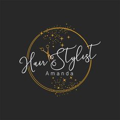 the logo for hair and stylist amanda, an award winning beauty brand that has been