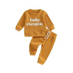 Waffle Outfit, Toddler Boys Sweatshirt, Baby Boy Winter Outfits, Pumpkin Embroidery, Boys Fall Outfits, Fall Chic, Hello Pumpkin, Boys Sweatshirts