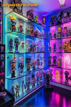 a room filled with lots of different types of action figures