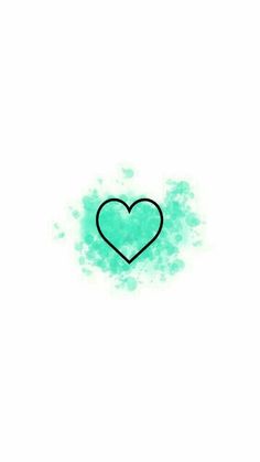 a green heart on a white background