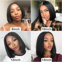 Remy Hair Wigs, Straight Lace Front Wigs, Lace Hair, Bob Wig, Short Wigs, Straight Human Hair