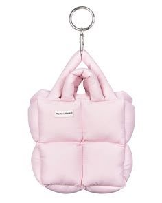 Puffer Mini Keychain Bag - Pink Cheap Pink Pouch Baguette Bag, Mini Pink Gifts, Cheap Pink Baguette Bag For Travel, My Mum Made It Puffer Tote, Puffer Pink Bag, My Mum Made It Puffer Bag, Tote Bag Keychain, Pastel Bags, My Mum Made It