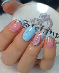 Manicure Azul, Nails Azul, Nails Inspired, Simple Gel Nails, Work Nails, Uñas Acrilicas, Nagel Inspo