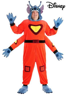 a man in an orange costume standing with his hands out to the side and eyes closed