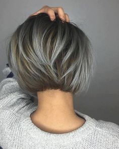 Attractive and Creative Hairstyles for Short Bob Hair - Fashion #bobhaircutwithlayers Κούρεμα Bob, Hair 2018, Bob Hairstyles For Fine Hair, Bob Haircuts For Women, Short Bob Haircuts, 짧은 머리, Short Bob Hairstyles, Grey Hair, Short Bob