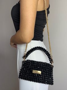 Luxury Beaded Handheld Evening Bag, Luxury Handheld Beaded Evening Bag, Luxury Beaded Top Handle Evening Bag, Beaded Top Handle Evening Shoulder Bag, Beaded Top Handle Shoulder Bag For Evening, Evening Beaded Top Handle Shoulder Bag, Beaded Evening Shoulder Bag With Top Handle, Luxury Handheld Beaded Shoulder Bag, Luxury Beaded Clutch Shoulder Bag