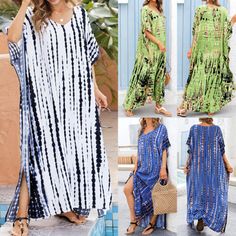 Top Rated Oversized Kaftan Kimono Beach Dress Cover UP Maxi Dress Beachwear Boho Holiday, Women's Dresses Holiday Gown, Vintage Kaftan, Bright Swimsuit, Pool Tanning, 2023 Beach, Kimono Beach, Beach Blouse, Tanning Salon, Beach Coverup Dress