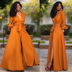 F00184634-202 Solid Color Maxi Dress For Fall Date Night, Fitted V-neck Maxi Dress For Casual Occasions, Fall Fitted V-neck Maxi Dress, Spring Backless Maxi Dress For Date Night, Spring Maxi Dress For Date Night, Fitted Solid Color Maxi Dress For Date Night, Chic Full Length Maxi Dress For Fall, Solid Color Long Sleeve Maxi Dress For Casual Wear, Chic Full-length Maxi Dress For Fall